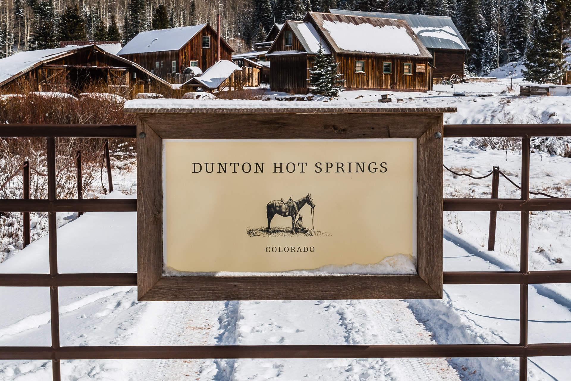 Dunton Hot Springs (sign)