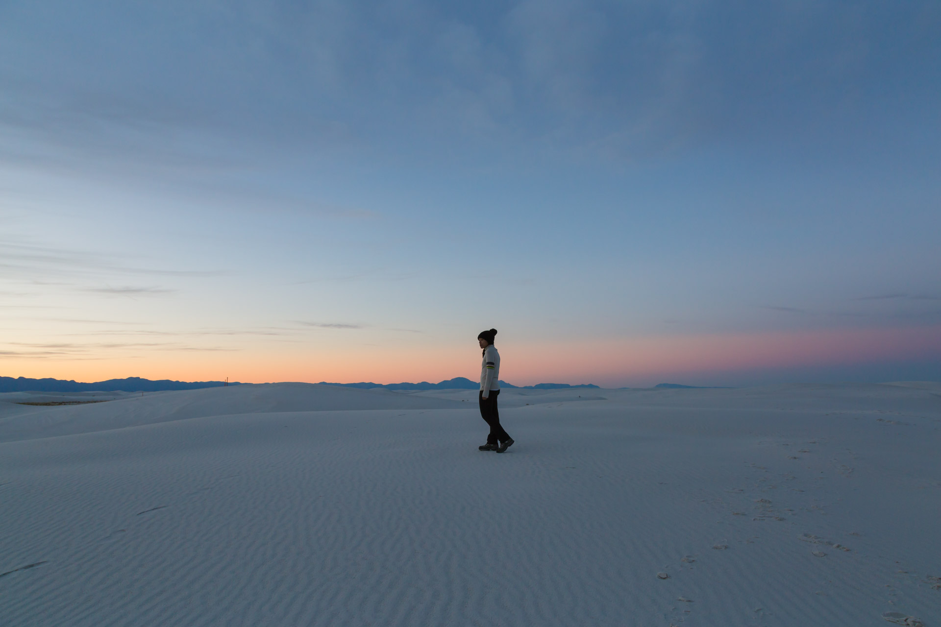 In A Sunset At White Sands (far)