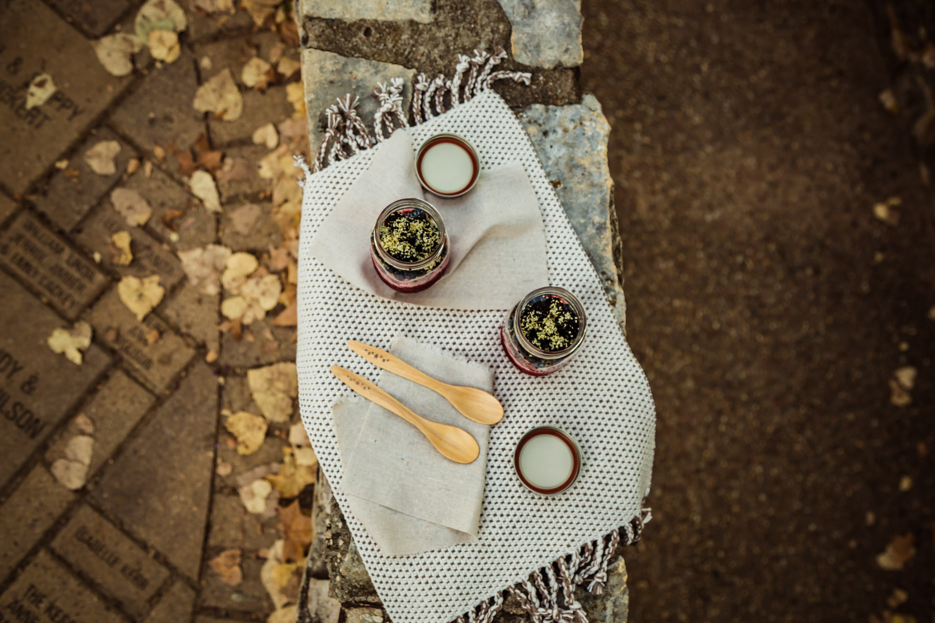 Chia Raspberry Yogurt Jar (top far)